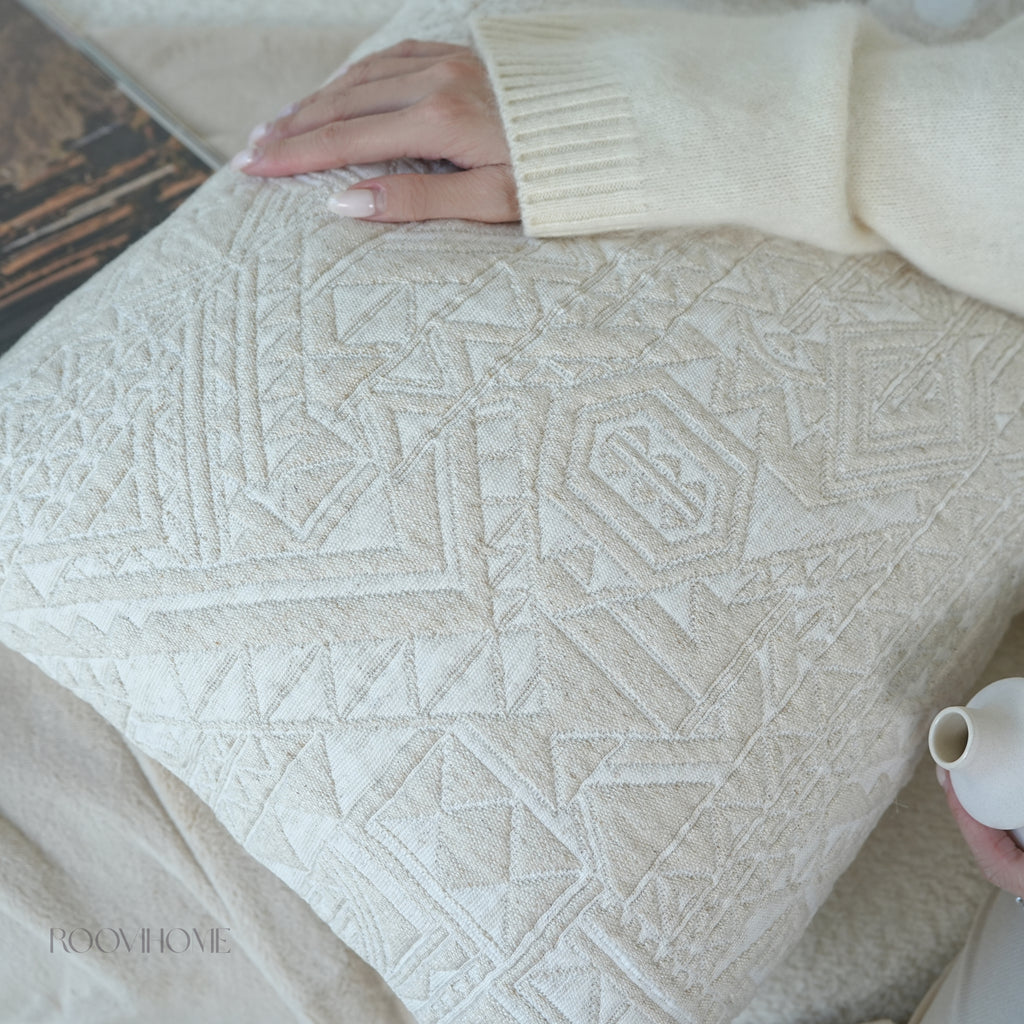 Dimensional Comfort Geometric Embossed Quilted Cushions
