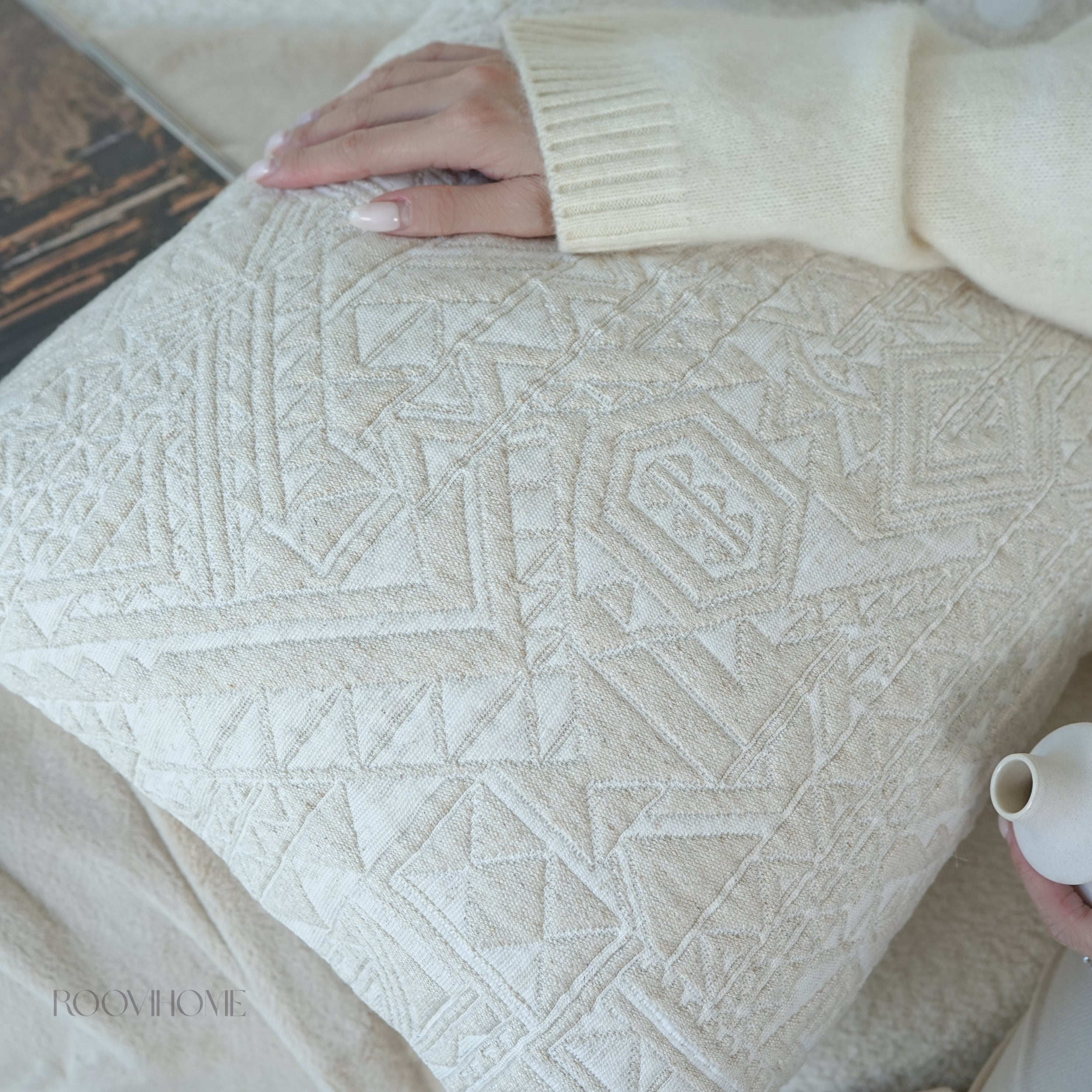 Dimensional Comfort Geometric Embossed Quilted Cushions
