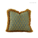 Retro Geometric & Floral Jacquard Cushions Combo