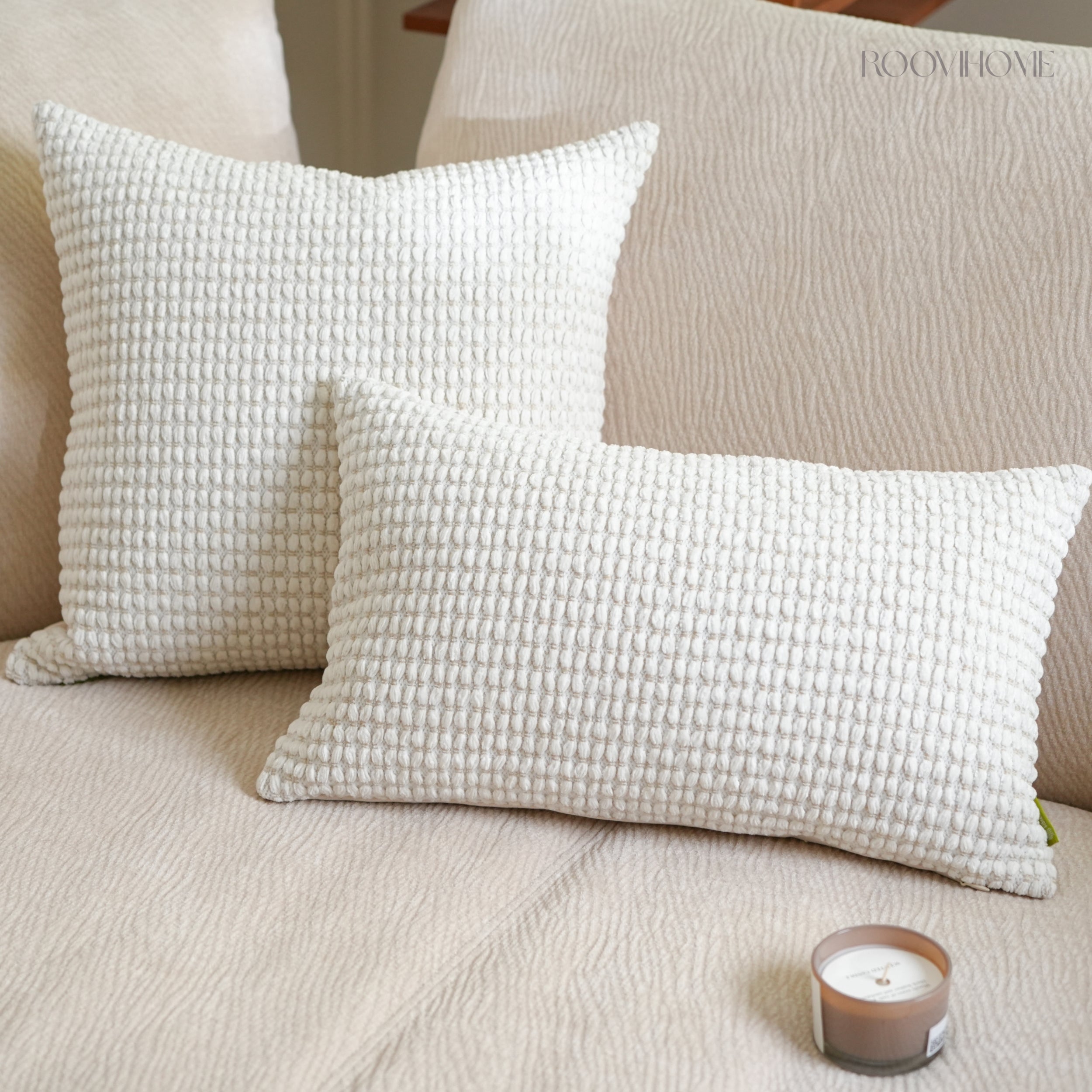 Grainy Textured Boucle Cushions