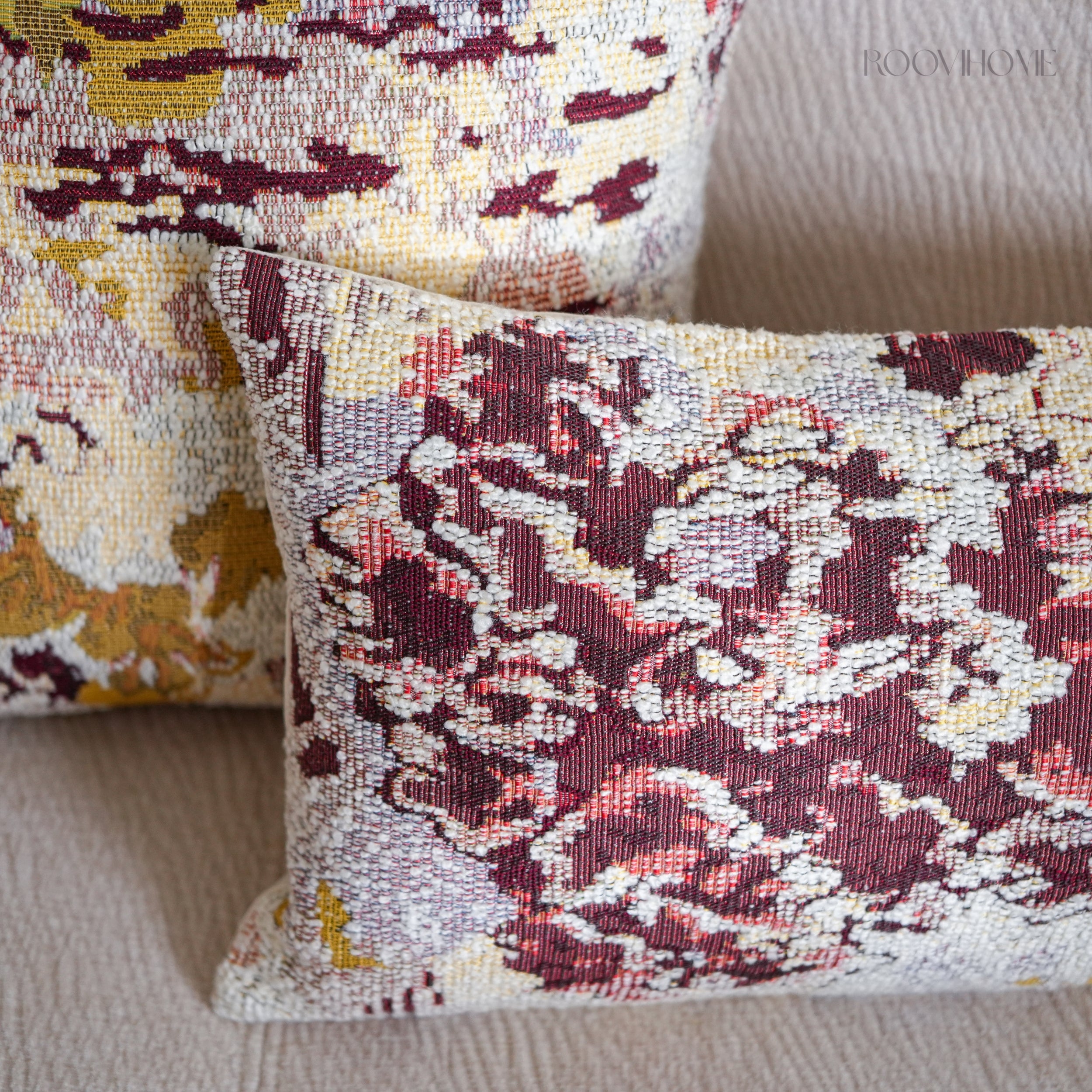 Art-Inspired Abstract Landscape Cotton-Linen Blend Cushions